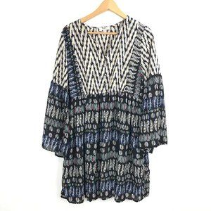 Hayden los Angeles Bell Sleeves Boho Print Dress